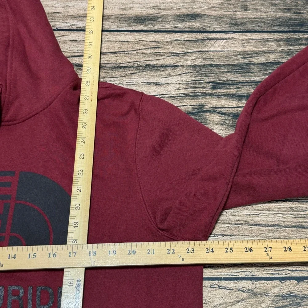 The North Face Hoodie Mens Large Red Telluride Colorado Logo Pullover Sweatshirt